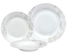 Tognana OM070185588 Service de table 18 pièces en porcelaine
