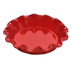 Emile Henry Eh346187 Corolle Moule Ã Clafoutis CÃ©ramique Rouge Grand Cru 26,5 X 26,5 X 6 cm