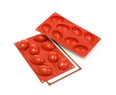 Silikomart 26.118.05.0063 SF118 Moule Forme Tulipe 8 CavitÃ©s Silicone Cerise