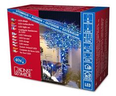 Konstsmide 3610-400 Guirlande 40 Micro LED Bleu + CÃ¢ble Noir 24 V