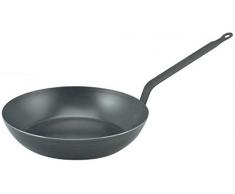 De Buyer 5020.28 La Lyonnaise Poêle ronde Coupe Lyonnaise Queue Feuillard - Ep. 1,2 mm - Ø 28 cm