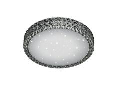 Reality, Plafonnier, Pegasus incl. 1 x LED,SMD,20,0 Watt,3000K,1800 Lm. Acryl, Blanc, Corps: Acryl, Anthracite Ã:39,6cm, H:8,6cm IP20,Infiniment rÃ©glable avec interrupteur