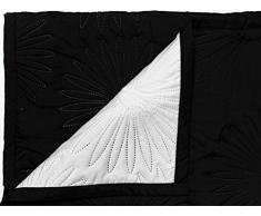 Soleil docre 512009 Plaid Daisy Noir/Blanc 110 x 140 cm