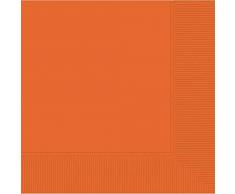 amscan 40 cm 2 Plis Serviettes de Table Orange