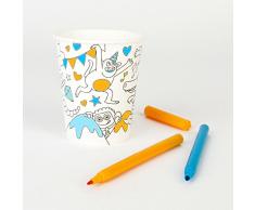 OMY Lot de 8 Gobelets Ã Colorier pour les anniversaires