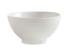 Maxwell & Williams Basics Diamonds Lot de 6 bols Ã riz, Porcelaine, blanc, 12,5 cm