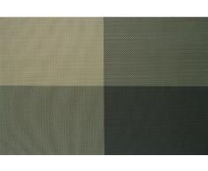 Contento 656270 Zarah Set de Table Rectangulaire Plastique Café 45 x 30 x 10 cm Lot de 4