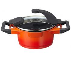 BergHOFF 2304900 Faitout avec Couvercle Fonte daluminium Orange 16 cm