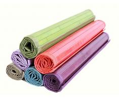 Frandis 220016 Tapis de Bain Bambou Aubergine 50 x 80 cm