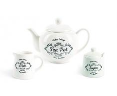 Excelsa Fine Quality ThÃ©iÃ¨re, sucrier et thÃ©iÃ¨re, cÃ©ramique