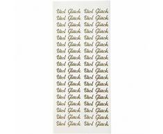 Creativ Company Autocollants, Feuille 10x23 cm, Or, Viel Glà ¼CK, 5 Feuille