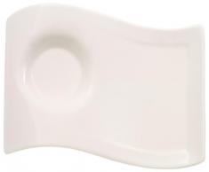 Villeroy & Boch NewWave Caffè Petite sous-tasse Party Plate, 17 x 13 cm, Porcelaine Premium, Blanc