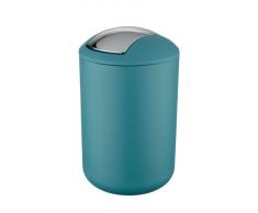 Wenko 21227100 Brasil Poubelle Taille L Pétrole 6,5 L Dimensions 19,5 x 19,5 x 31 cm