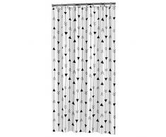 Sealskin Duschvorhang Arrow Schwarz Rideau de Douche, PEVA, Noir/Blanc, 200 x 180 x 0,2 cm