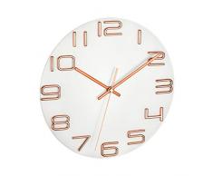 TFA-Dostmann Horloge Murale Design sans Cadre avec Chiffres de Couleur cuivre, Plastique, cuivre, 30Â x 4Â x 30Â cm