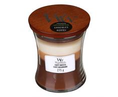 WoodWick Trilogy bougie parfumÃ©e moyenne en jarre avec mÃ¨che qui crÃ©pite, CafÃ© gourmand, Temps de combustion jusquÃ 60 heures