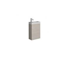 SAM® Petit Meuble de Salle de Bain Salle de Bain Aspect Bois Sonomie Surface Mate Petite Salle de Bain invité 40 cm composé dun lavabo et dun lavabo étroit pour Salle de Bain invités