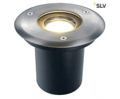 spot de sol encastré - rond - gu10-35 watts - slv adjust - ip67 - inox