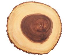 ArtesÃ Plateau Ã Fromage en Bois Rustique avec Bord en Ã©corce â Rond, Bois Dense, Marron, 21 cm (8)