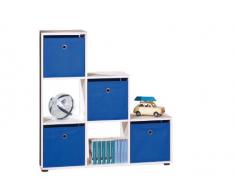 Inter Link Links 13500200 Cadore Etagère Séparateur de pièce 6 cases Blanc 104,5 x 33 x 109 cm