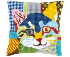Vervaco Kit Coussin au Point de Croix Chat Calico