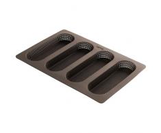 LÃ©kuÃ© - Baguette Moule Silicone Marron 29,2 x 20,3 x 2 cm Set de 4