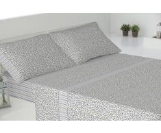 Todomueble Paduana Ibiza Parure de lit avec Drap de Dessous, Drap et 2 taies doreiller 105 Mauve