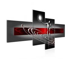 Tableau decoration murale Figures abstraites 200 x 100 cm - XXL Impression sur Toile Salon Appartment 4 Parties - prÃªt Ã accrocher - 301241a
