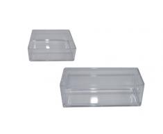 Opportunity 42H13121718 Set de 2 Organiseurs de Salle de Bain Acrylique Transparent