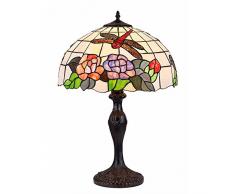 interfan bureau Tiffany libellule grande E27, Multicolore