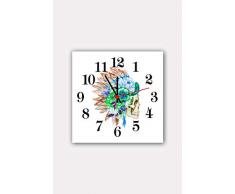 Bonamaison Horloge Murale en MDF, Multicolore, 30 x 30 cm