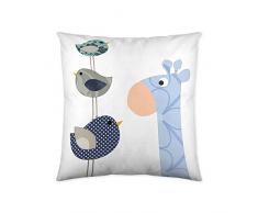 NATURALS Housse de Coussin Safari Bleu Blanc/Bleu/Gris 60Â x 60Â cm