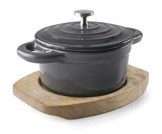 LACOR Magma réseau/Grey Casserole Ronde + Couvercle Gris dégradé