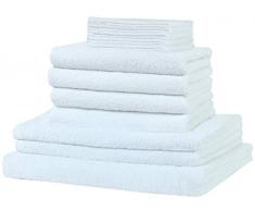 GREEN MARK Textilien Lot de 12 Serviettes Ã©ponges XXLâ¯: Toutes Les Tailles -Â 5 Serviettes invitÃ©s, 4 Serviettes, 2 Serviettes de Douche, 1 Serviette de Bain - 100% Coton - (Blanc)