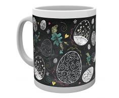 GB eye tableau noir Pâques Tasse, multicolore