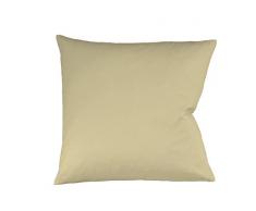 fleuresse 9100-2043 Taie doreiller zippée 100% coton satin mako 40 x 40 cm Sable