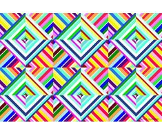 R2S 550DIG7 Set de Table Souple Digital Wave, Plastique, Multicolore, 45x30x0,1 cm