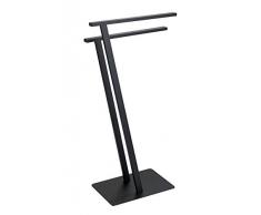 Wenko Lirio Porte-Serviettes Pose Libre Porte-Serviettes Portant VÃªtement en Acier LaquÃ© Noir Mat 20 x 76,5 x 40 cm