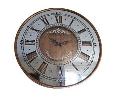 Slate & Rose 8890318 Horloge Murale, MÃ©tal, Marron, 60 cm