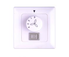 Pepeo Ventilateur de plafond avec lumière interrupteur mural en saillie compatible avec tous les fabricants, 85975 _ AB
