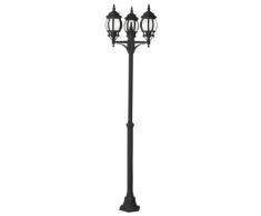 Brilliant 48688/06 Istria Lampadaire ExtÃ©rieure Ã 3 LumiÃ¨res IP23 60 W E27 230 V Noir