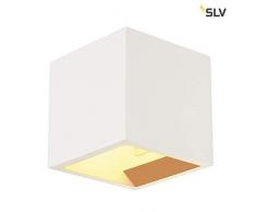 PLASTRA CUBE carrÃ© Applique murale, plÃ¢tre blanc, G9 42 W maximum