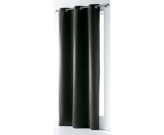 douceur dintérieur rideau a oeillets 140x240 cm occultant occult charbon