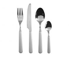 H&H 830617 Crayon Service de couverts 24 pièces, manche gris foncé, acier inoxydable