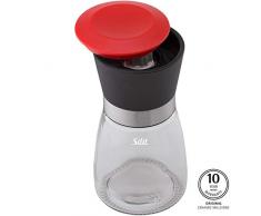 Silit Moulin à épices vide en plastique 13,5 cm avec mécanisme en céramique Moulin à sel Poivre Chillischotenq