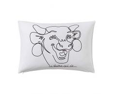 Coucke Housse de Coussin, Gris, 40 x 60 cm