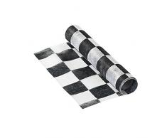 Talking Tables Truly Alice in Wonderland Chemin de Table en Tissu à Carreaux pour Goûter Festif ou Anniversaire, Monochrome (200 x 30 cm)