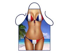 Iconic Tabliers Drapeau FranÃ§ais Bikini Tablier, Polyester, Multicolore, 79Â x 56Â x 0.1Â cm