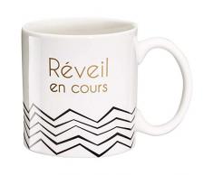 Draeger - Mug Original - Tasse Ã ThÃ© Ã Offrir en Cadeau Ã Vos Proches - Tasse Ã CafÃ© en Porcelaine Fine - 350 ML 8 cm de diamÃ¨tre x 8,5 cm de Hauteur rÃ©veil en Cours