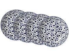 Ritzenhoff & Breker 201215 Vaisselle, Porcelaine, Bleu/Blanc, 20,5 x 20,5 x 4,5 cm